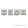 rattan plaited decorative Glasses with Wrapped Hurricane